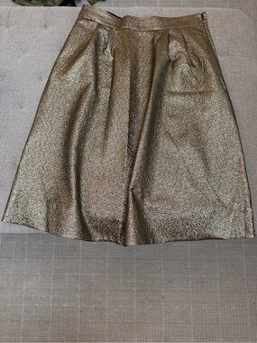 EUC LIKE NEW BODEN GOLD LAME SKIRT SIZE 16-18 special occasion